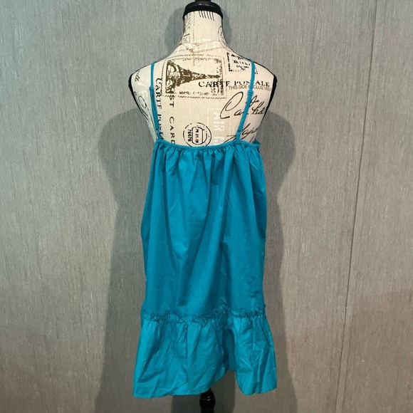 Boohoo Teal Sleeveless Mini Dress Size 16 - Picture 3 of 11